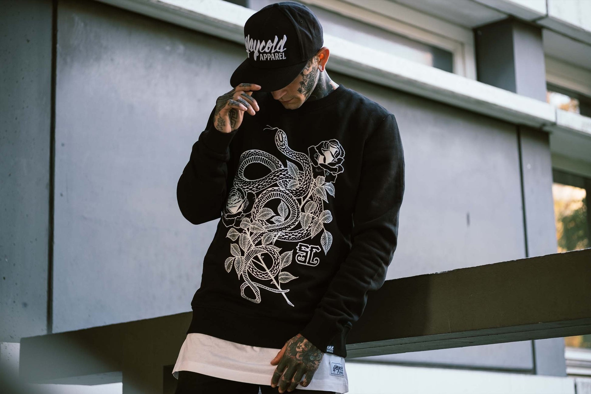 Stay Cold Logo Snapback Black