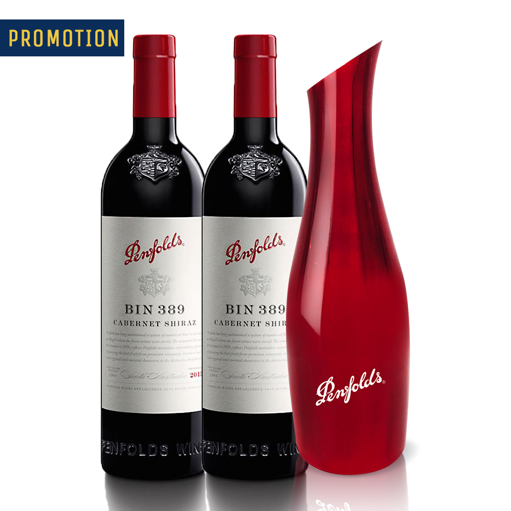 Penfolds Bin 389 Cabernet Shiraz x 2 (Free 1 Decanter)
