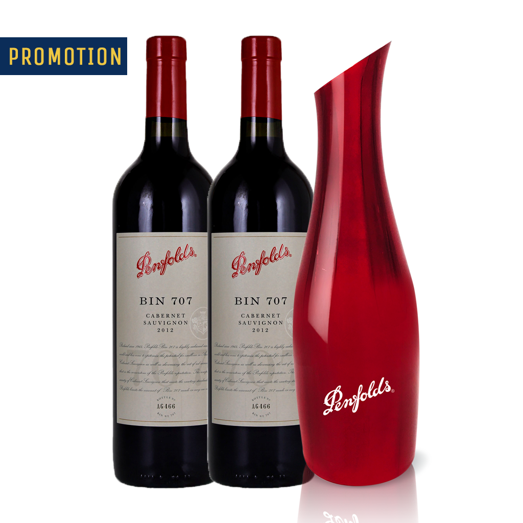 Penfolds Bin 707 Cabernet Sauvignon x 2 (Free 1 Decanter)