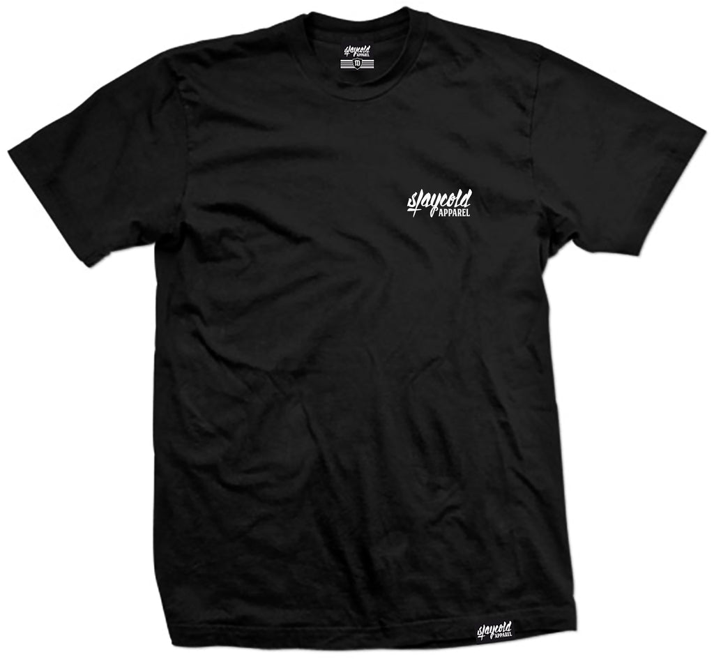 Stay Cold Apparel, Logo, Basic, Everyday Tee, Tattoo Apparel, Tattoo Clothing, occult clothing, face tattoo, lifestyle
