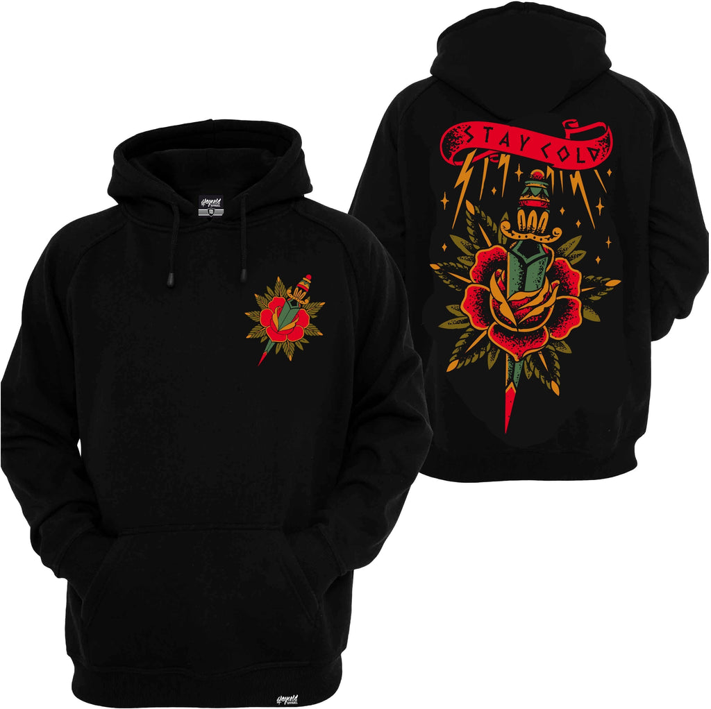 Rose Dagger Hoodie Black