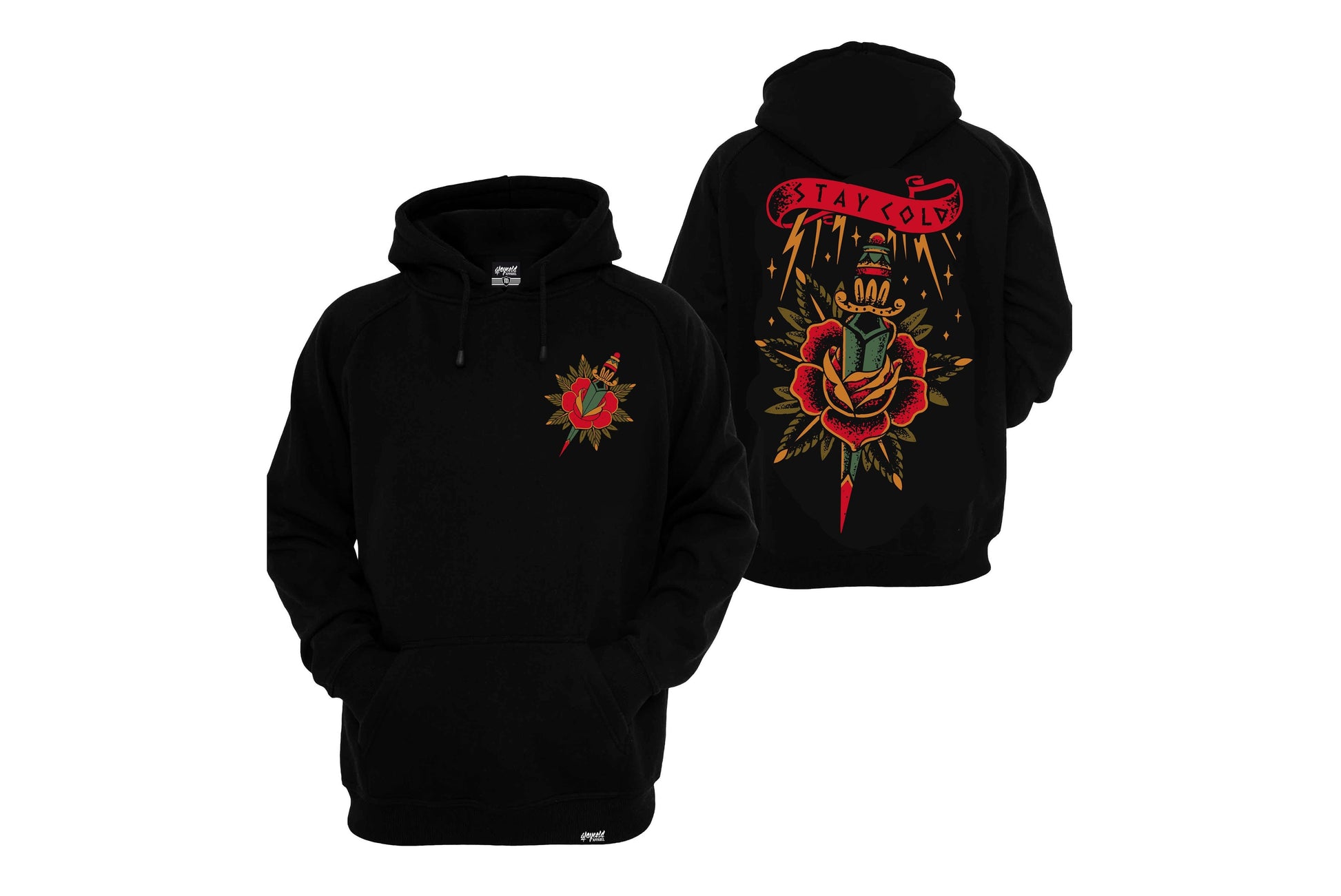 Rose Dagger Hoodie Black