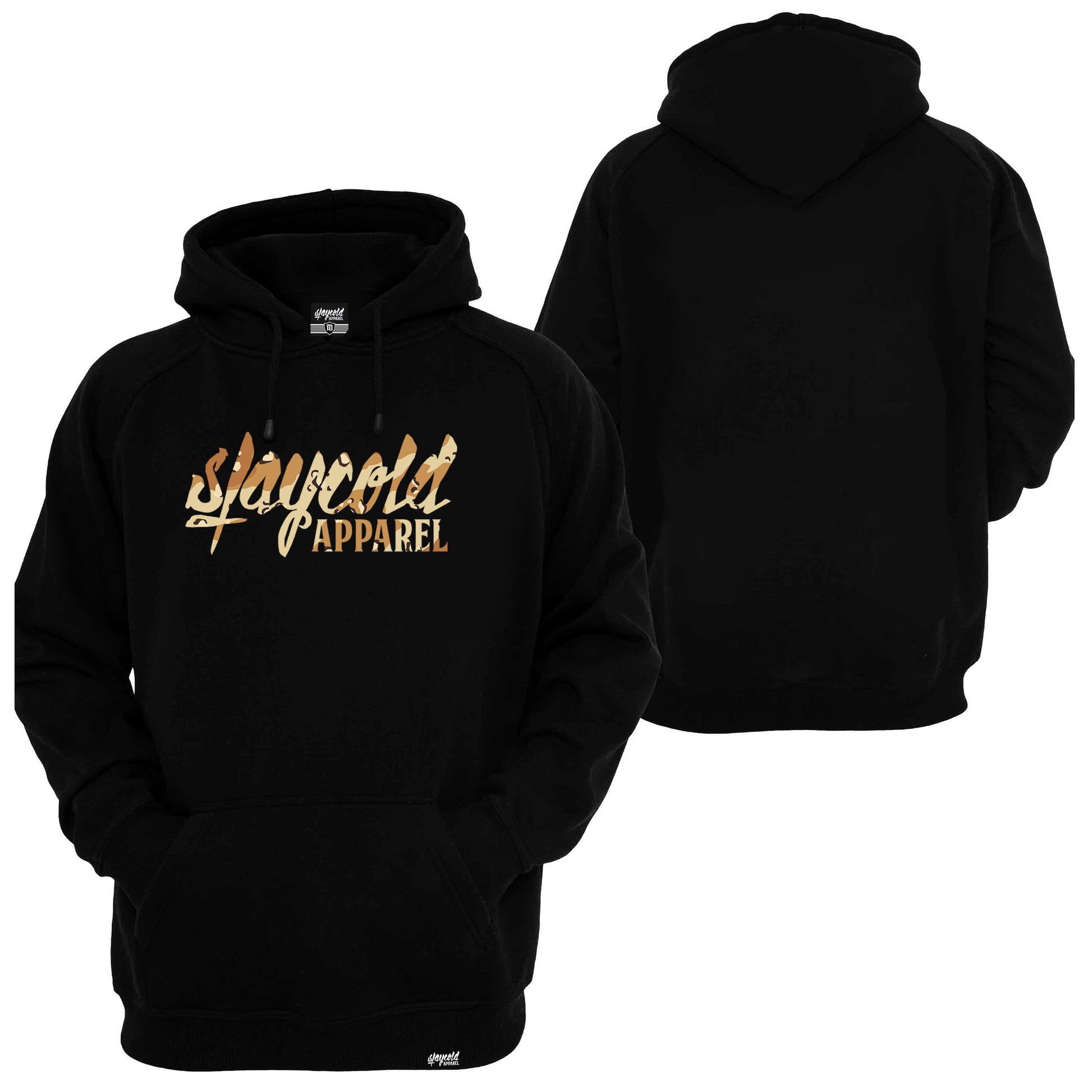 new Stay Cold Apparel Variation of the Essential Logo Hoodie in Camouflage Desert Storm