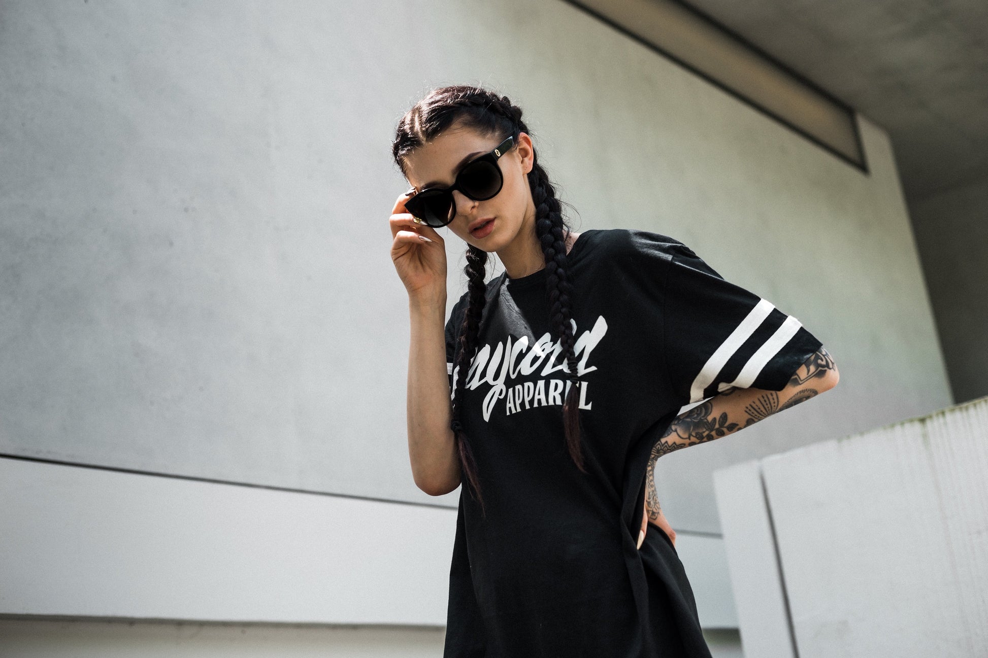 Stay Cold Varsity Long Tee Black