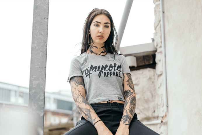 Stay Cold Crop Top Grey